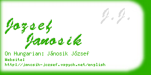 jozsef janosik business card