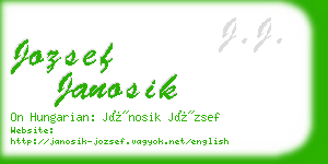 jozsef janosik business card